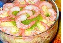 Вкусные креветки в салате фото