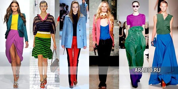 Мода 2012 - яркий цвет в color blocking