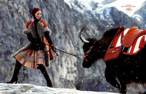 Модный дом Hermes - необычная фотосессия