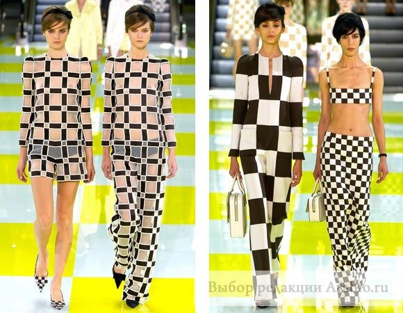 Мода весна-лето 2013 - яркая клетка Louis Vuitton